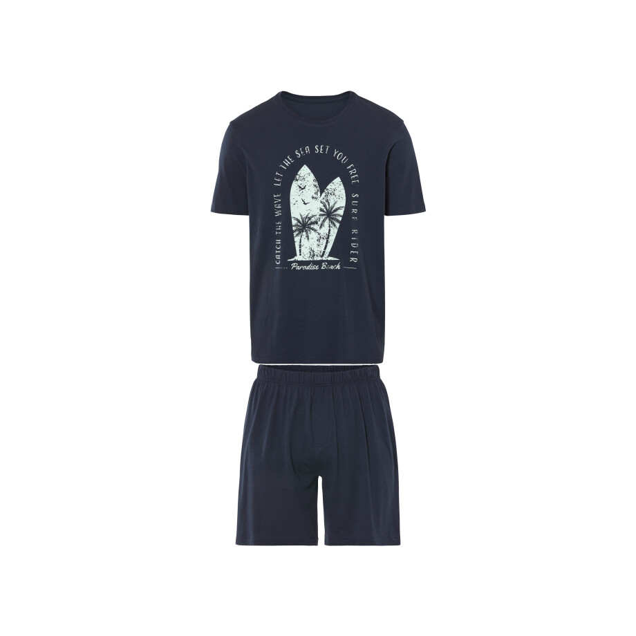 LIVERGY Heren shortama (Marineblauw, XL) LIVERGY Heren shortama (Marineblauw, XL) afbeelding 1
