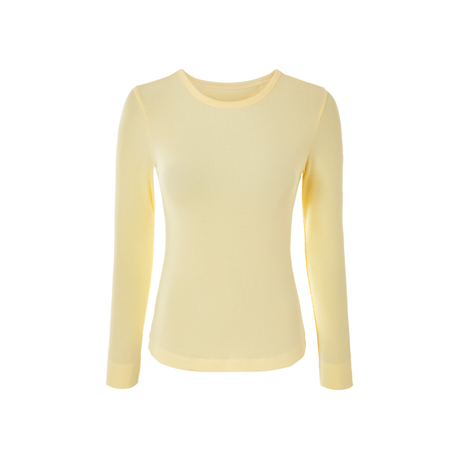 esmara Geribd dames shirt (Geel, L (44/46)) afbeelding 1