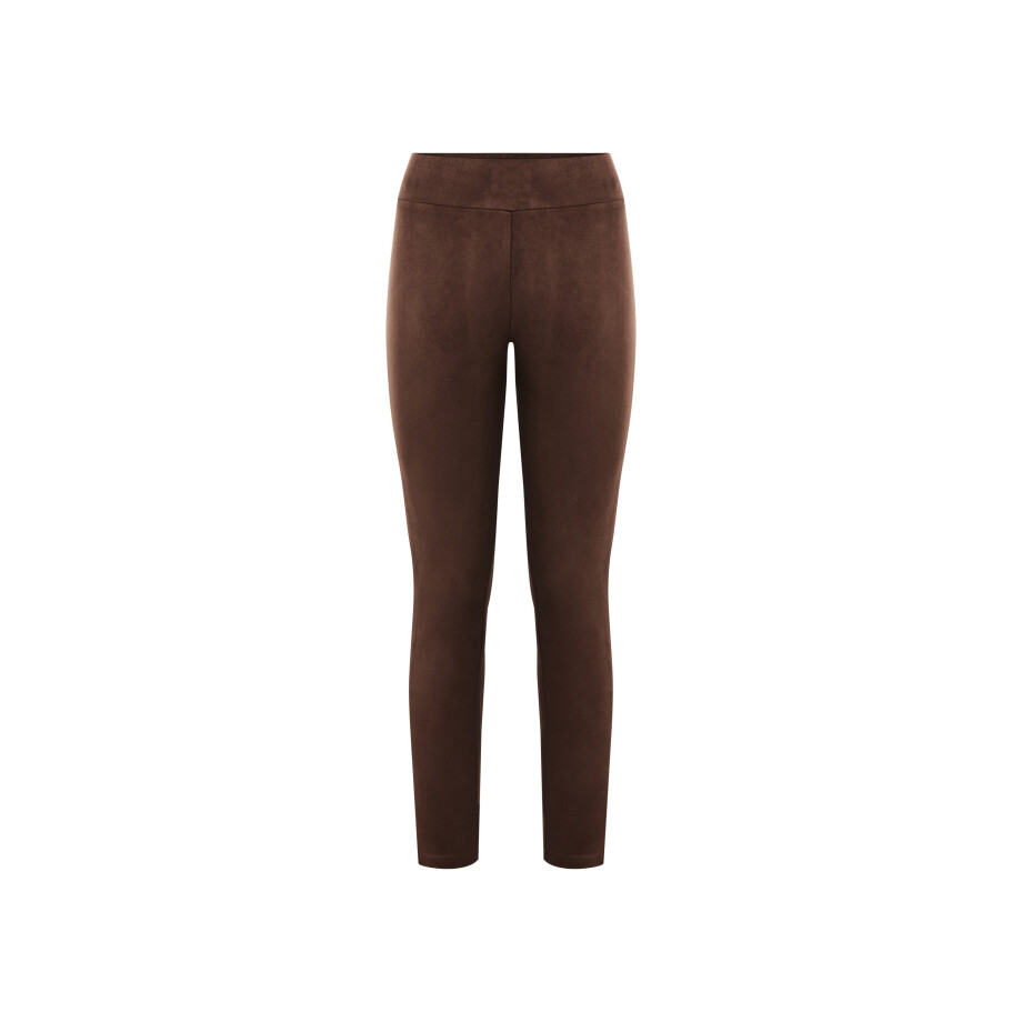 ESMARA Dames jegging in suèdelook (Bruin, L (44/46)) afbeelding 1
