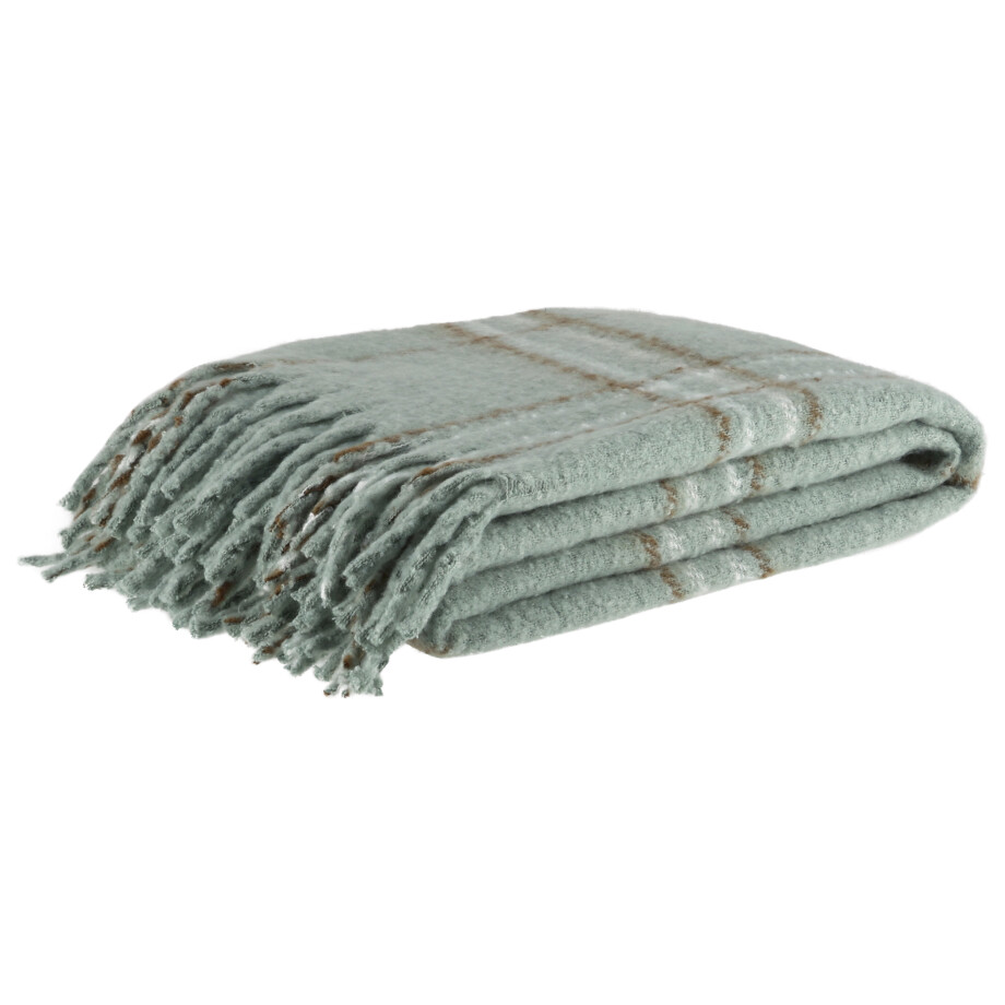 LIVARNO home Bouclé plaid 130 x 170 cm (Groen) afbeelding 1