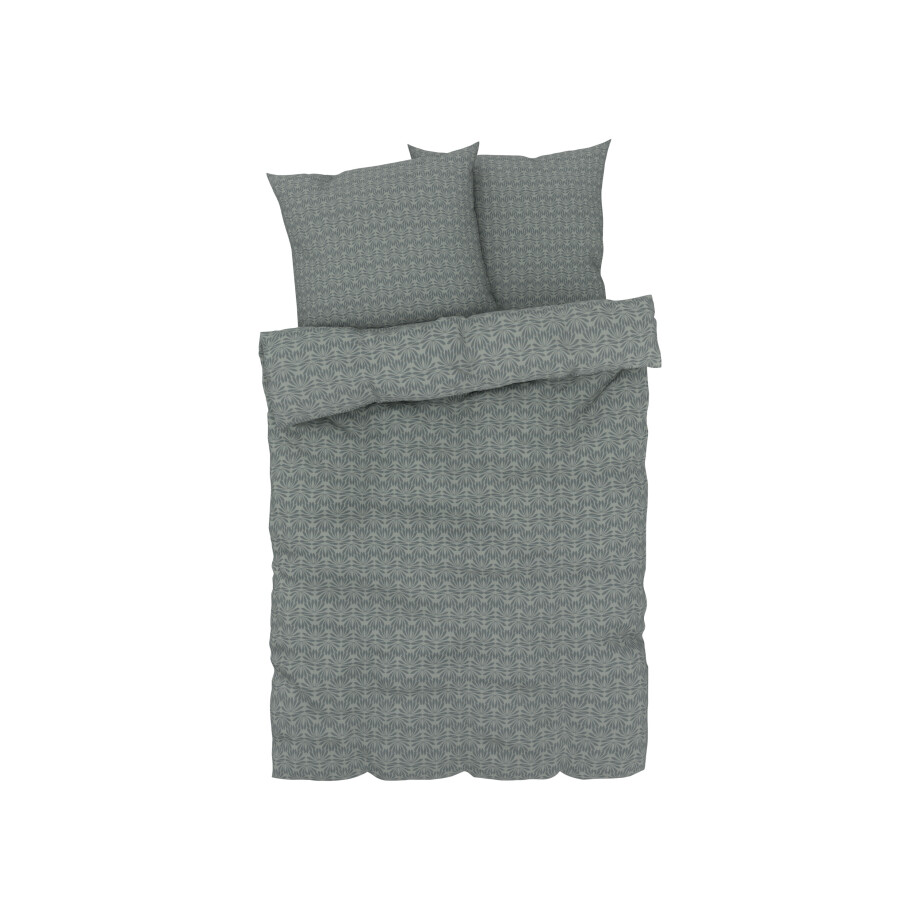 LIVARNO home Dekbedovertrek 200 x 200 cm (ornament groen) afbeelding 1
