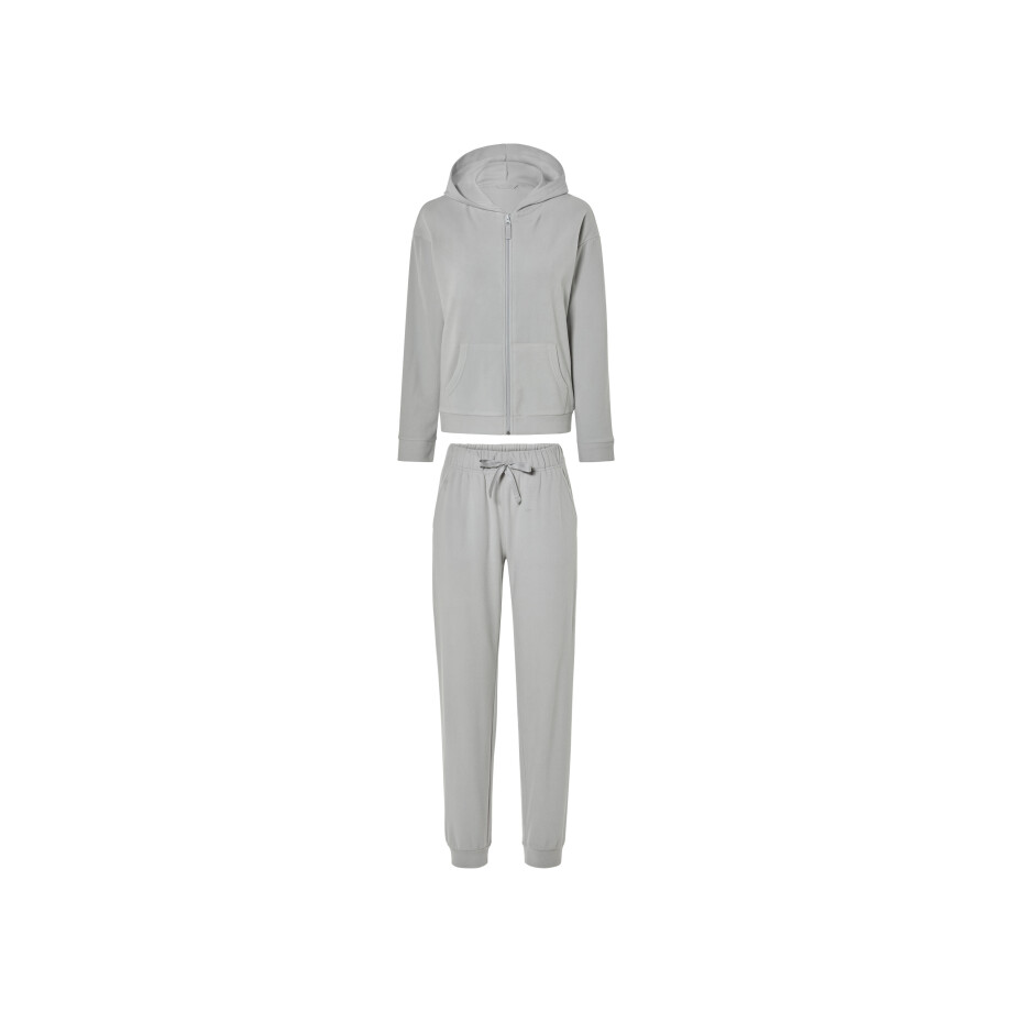 esmara Dames fleece huispak (Grijs, XS (32/34)) afbeelding 1