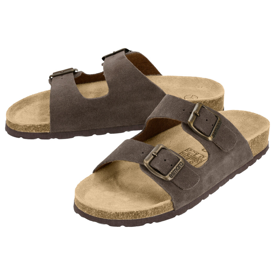 esmara Leren dames slippers (Bruin, 37) esmara Leren dames slippers (Bruin, 37) afbeelding 1