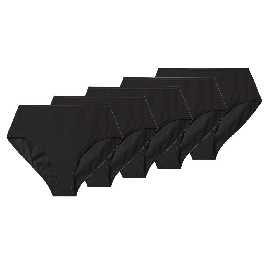 esmara Set van 5 dames onderbroeken (Zwart, S (36/38)) afbeelding 1