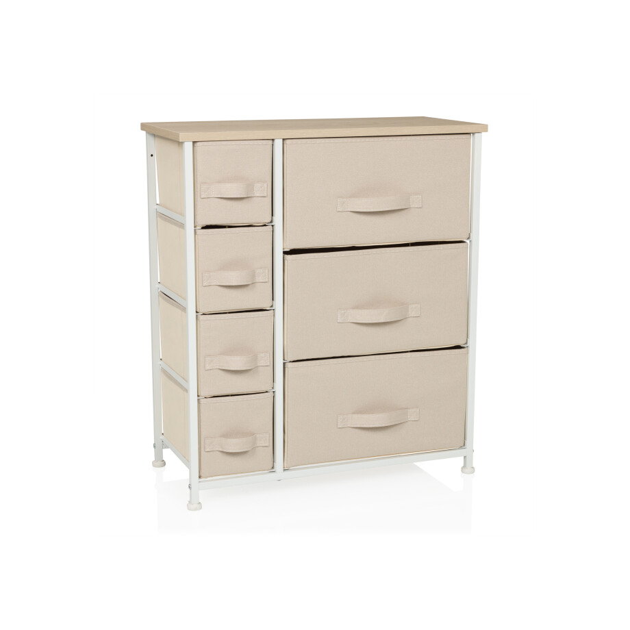 hjh LIVING Kast Foldress (7 vakken, Beige) hjh LIVING Kast Foldress (7 vakken, Beige) afbeelding 1