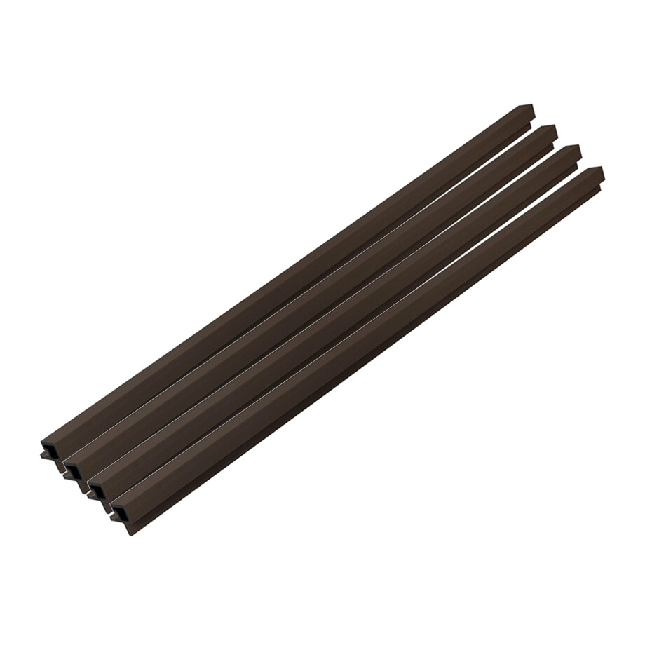 HOME DELUXE WPC hoekprofiel SANO, voor gevelbekleding "DUVAR" (4-delige set, Notenhout) afbeelding 1