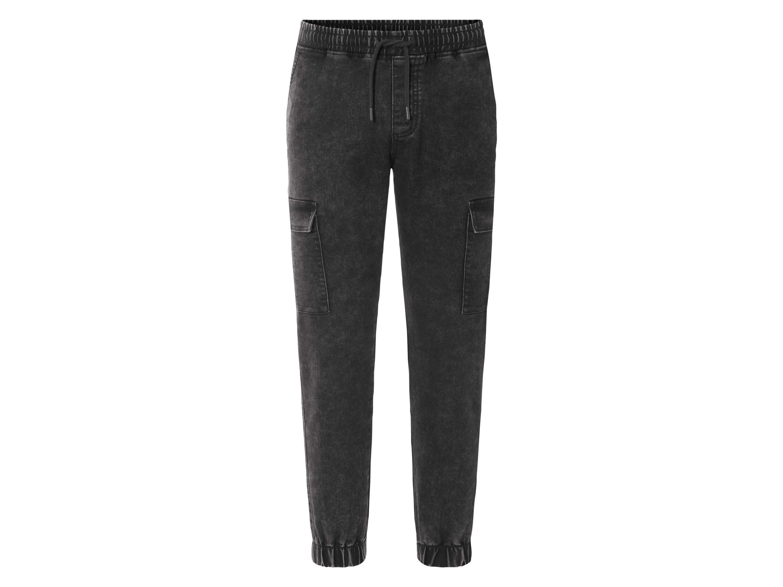 LIVERGY Heren denim joggers (Grijs, M) afbeelding 1