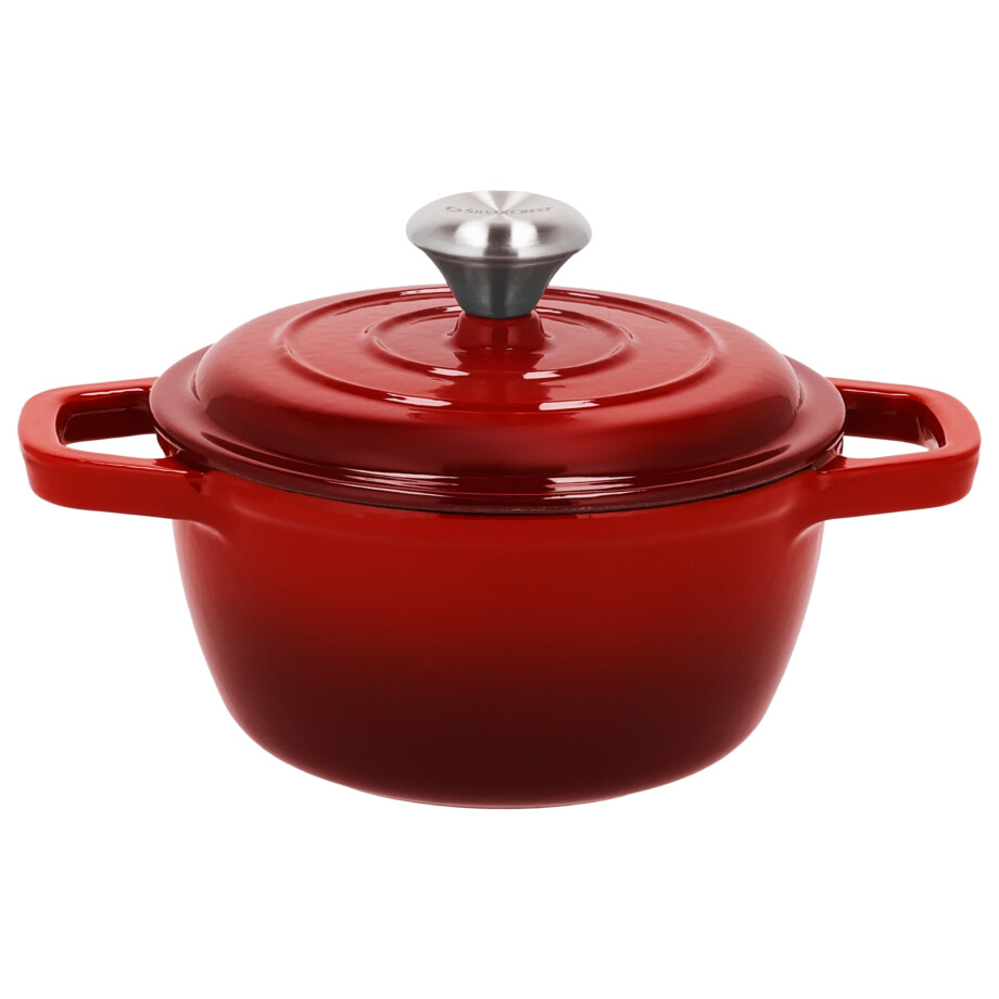 SILVERCREST Gietijzeren pan, Ø16 cm (Rood) afbeelding 1
