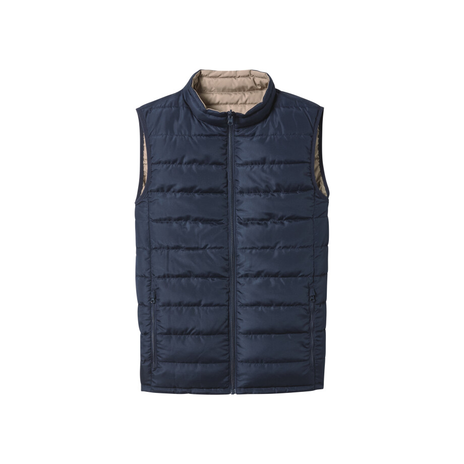 esmara Men Heren bodywarmer (Marineblauw/beige, S (44-46)) afbeelding 1