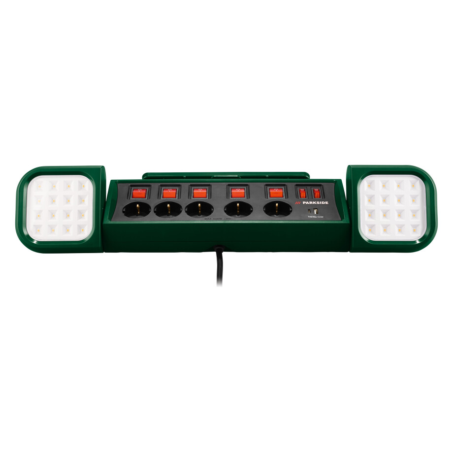 PARKSIDE LED-werklamp met stekkerdoos afbeelding 1