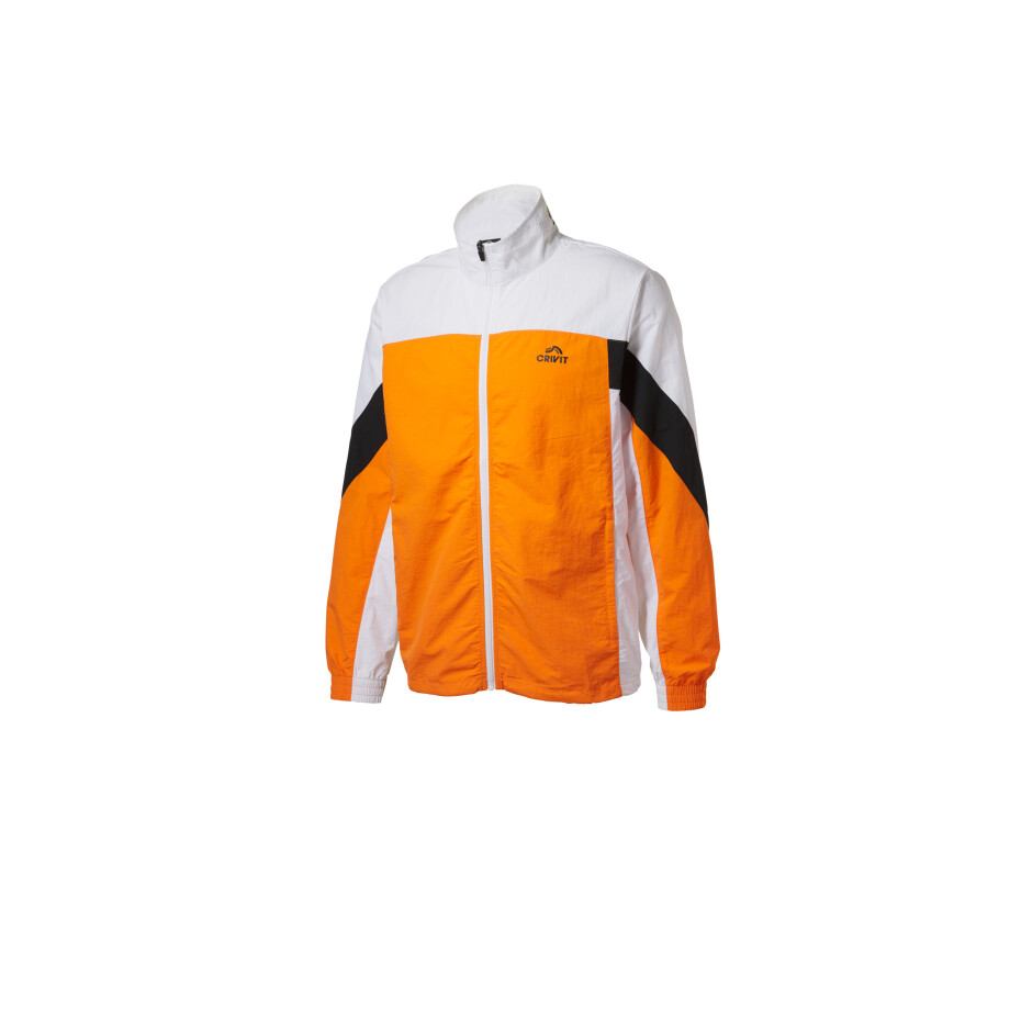CRIVIT Heren trainingsjack (Wit/oranje, M) CRIVIT Heren trainingsjack (Wit/oranje, M) afbeelding 1
