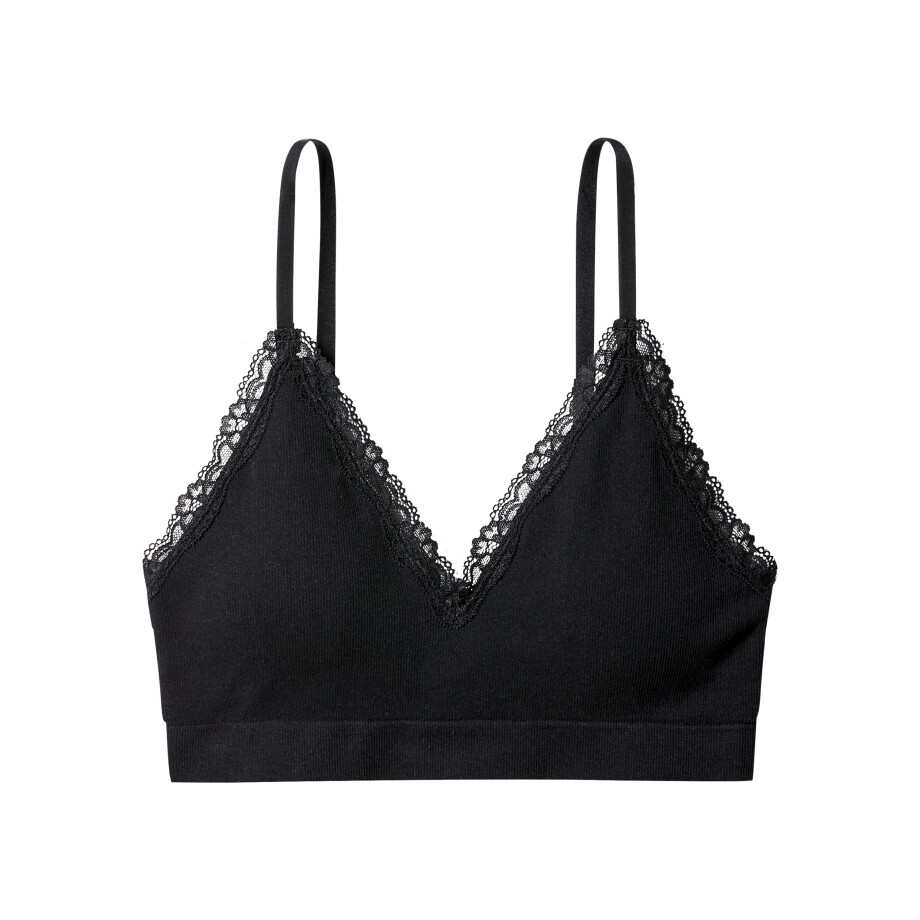 esmara Dames bustier met kant (Zwart, L (44/46)) esmara Dames bustier met kant (Zwart, L (44/46)) afbeelding 1
