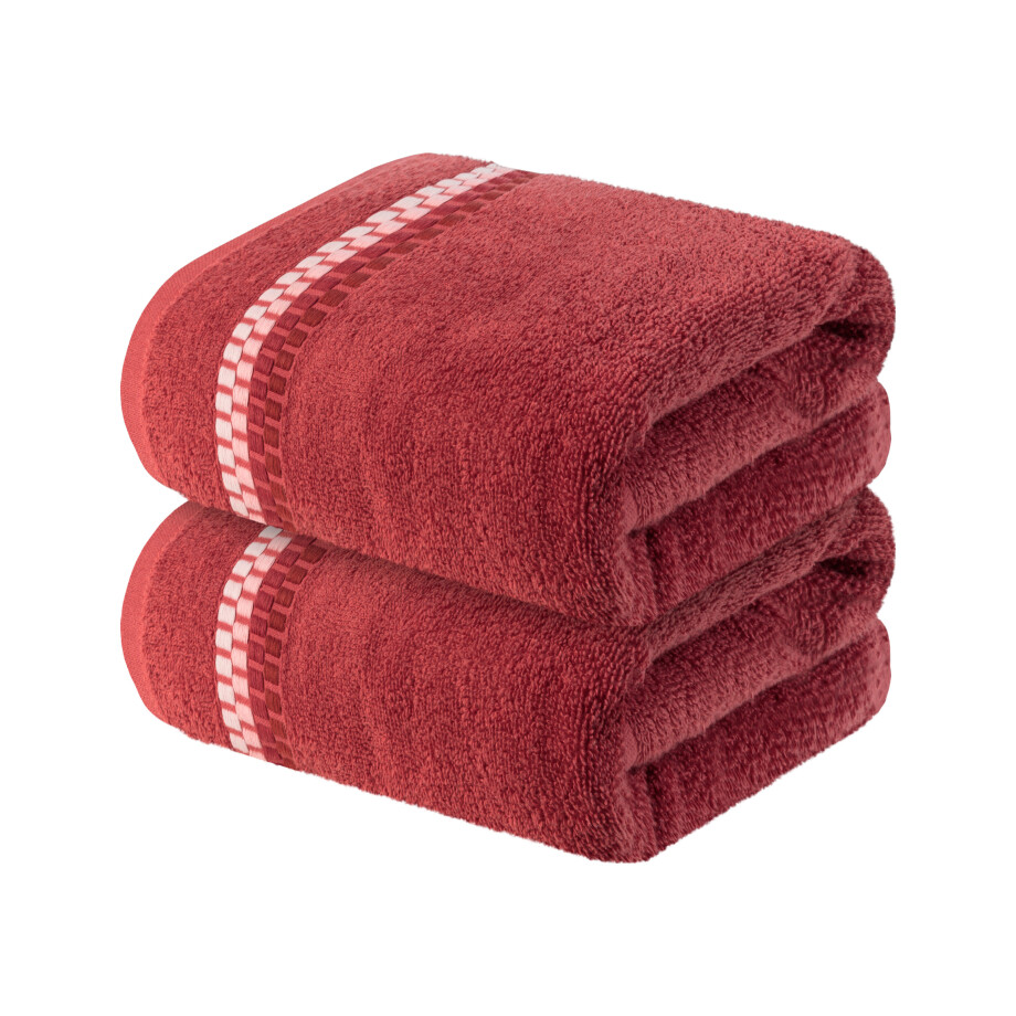 LIVARNO home 2 handdoeken (Rood) LIVARNO home 2 handdoeken (Rood) afbeelding 1