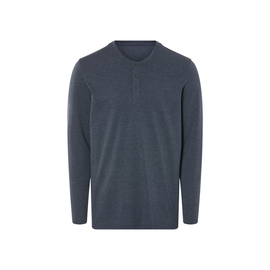 LIVERGY Heren shirt (Marineblauw, M) afbeelding 1