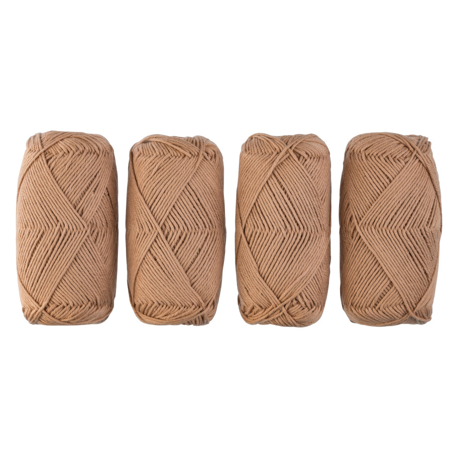 crelando Katoengaren set 4 x 50 g (Zandkleurig) crelando Katoengaren set 4 x 50 g (Zandkleurig) afbeelding 1