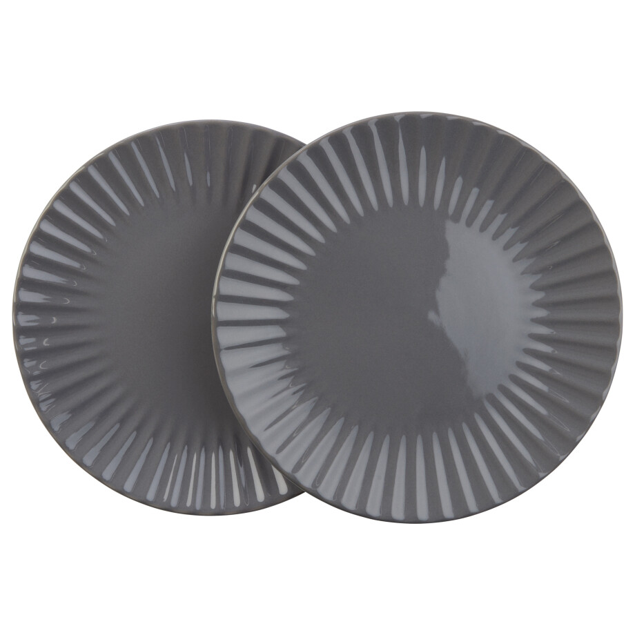 LIVARNO home Servies 2-delig (Borden, Grijs) afbeelding 1