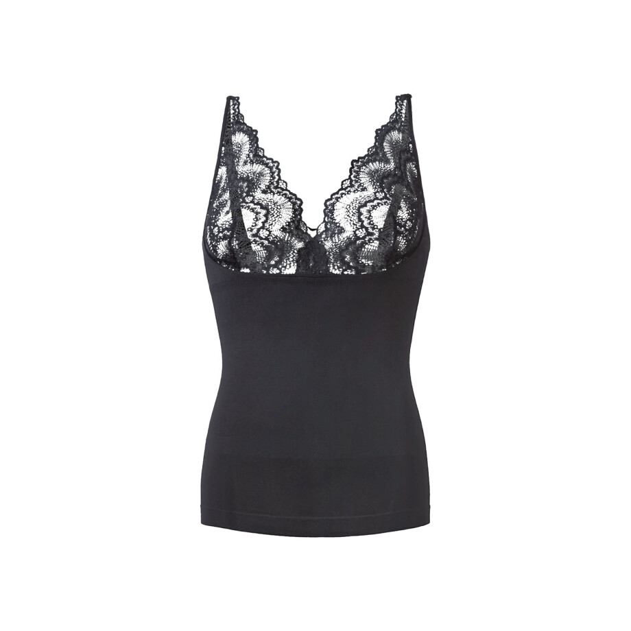 esmara Corrigerend dames hemd (S (36-38), Zwart/smalle schouderbandjes) afbeelding 1