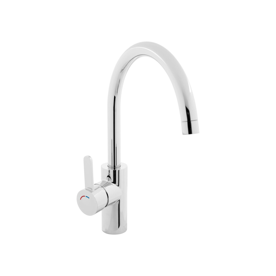 LIVARNO home Keukenkraan (Rond, Chroom) LIVARNO home Keukenkraan (Rond, Chroom) afbeelding 1