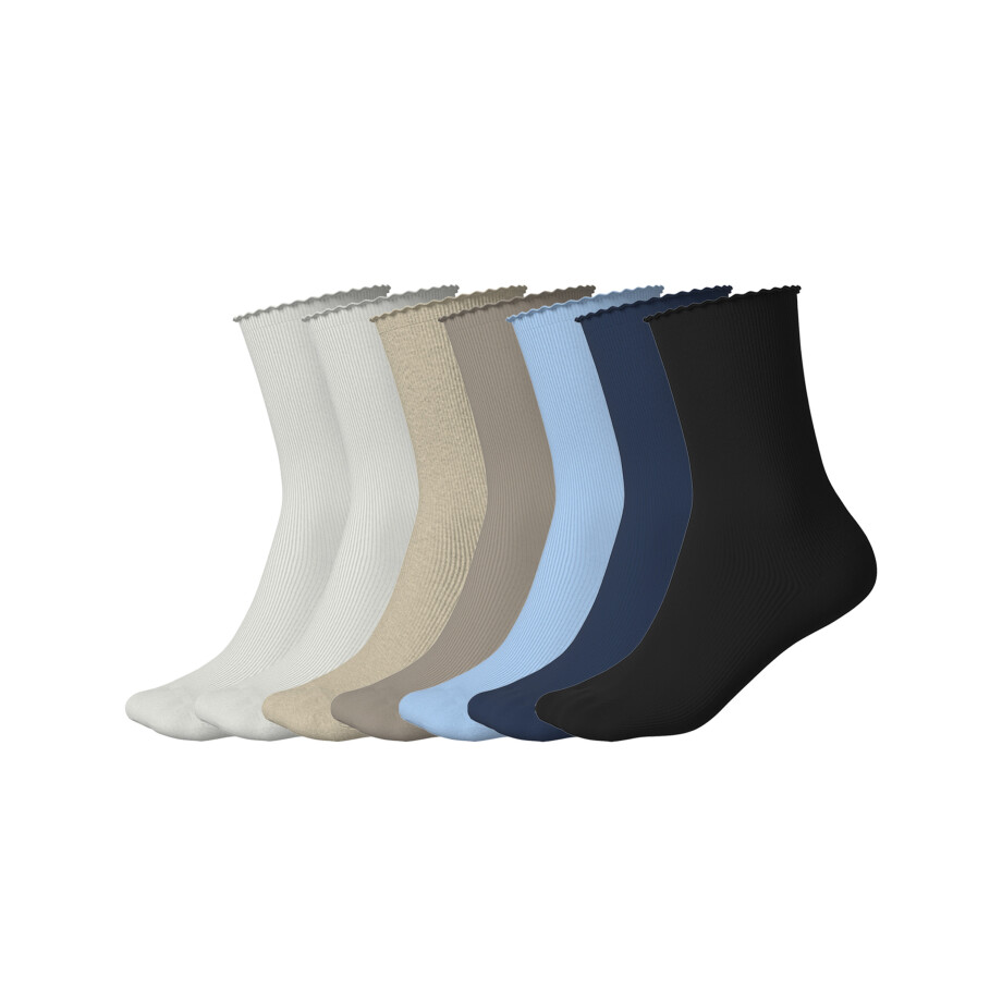 ESMARA 7 Paar dames sokken (wit/beige/blauw/navy/zwart, 35-38) ESMARA 7 Paar dames sokken (wit/beige/blauw/navy/zwart, 35-38) afbeelding 1
