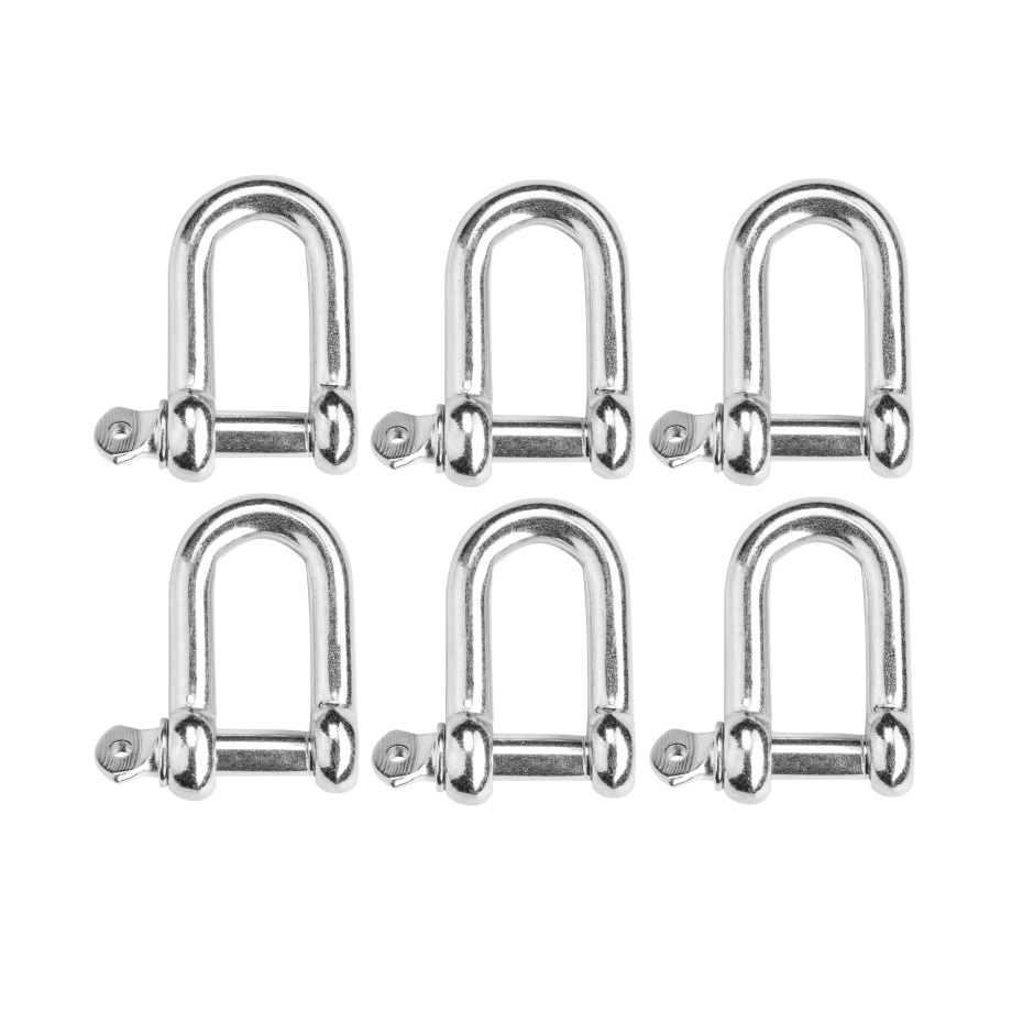 PARKSIDE RVS karabijn- of beugelhaken (6 D-haken) PARKSIDE RVS karabijn- of beugelhaken (6 D-haken) afbeelding