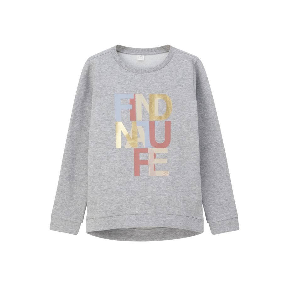 QS BY S.OLIVER Sweatshirt, ronde hals (grijs, L (164)) QS BY S.OLIVER Sweatshirt, ronde hals (grijs, L (164)) afbeelding 1