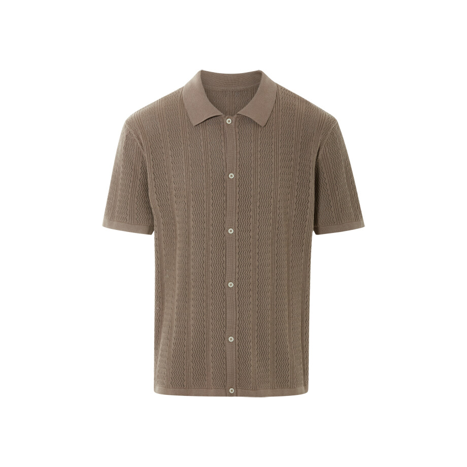 LIVERGY Heren overhemd (Bruin, L) afbeelding 1