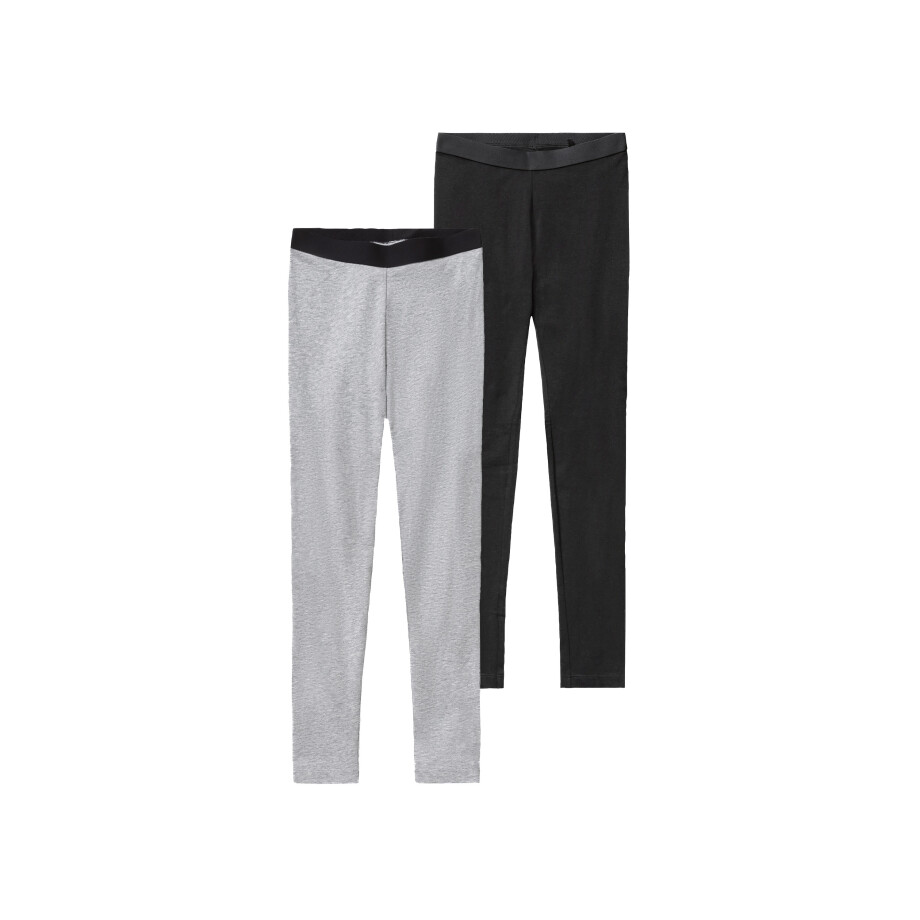 pepperts! Meisjes leggings (134/140, Zwart/grijs) pepperts! Meisjes leggings (134/140, Zwart/grijs) afbeelding 1