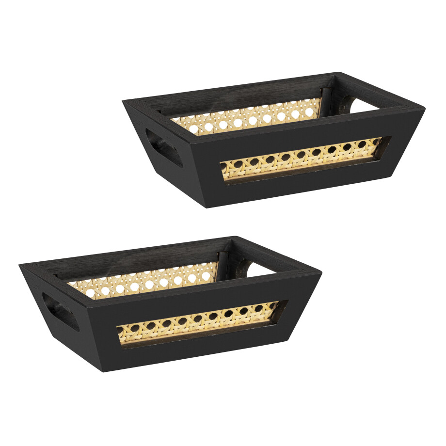 Wenko Opbergmand (Set van 2 manden S, zwart) afbeelding 1