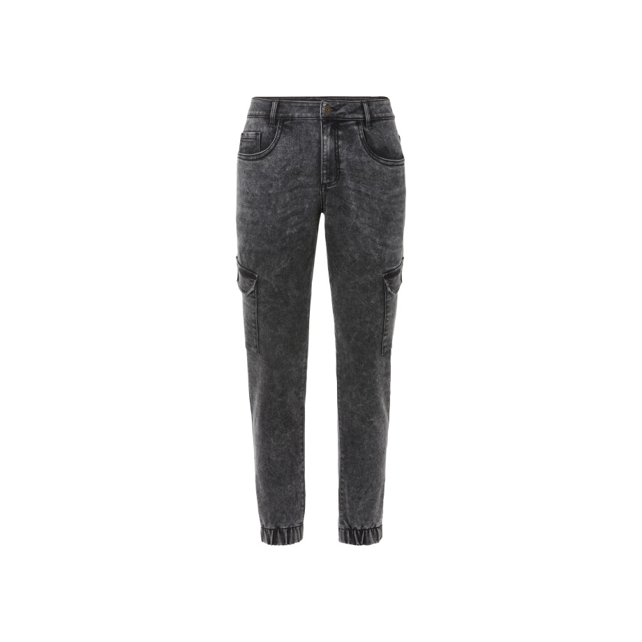 LIVERGY Heren denim joggers (Grijs, 52) afbeelding 1
