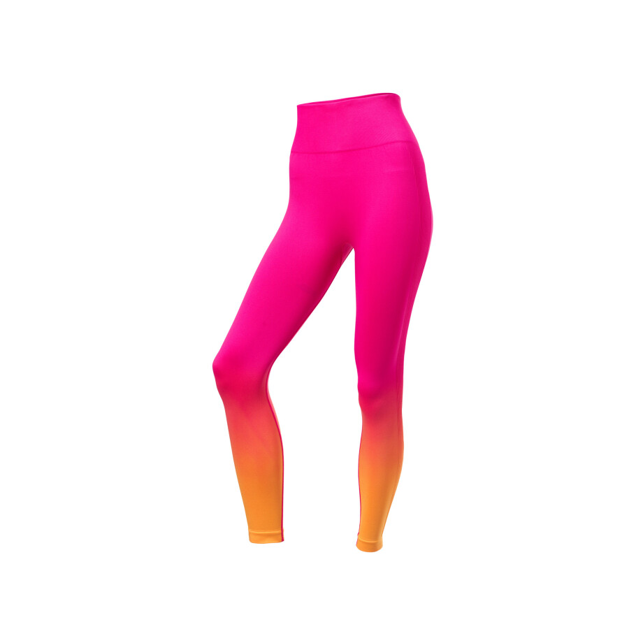 CRIVIT Premium dames sportlegging - push up (Donkerroze/oranje, M (40/42)) afbeelding 1