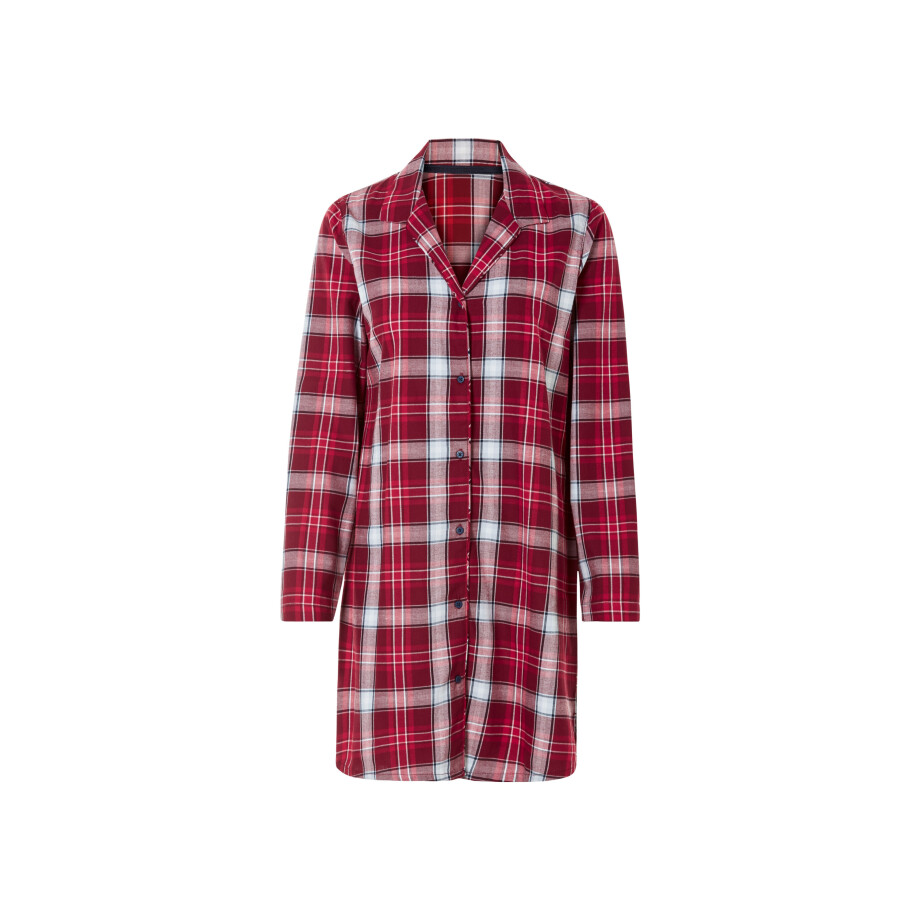 esmara Dames flanellen shirt (Rood, XS (32/34)) afbeelding 1