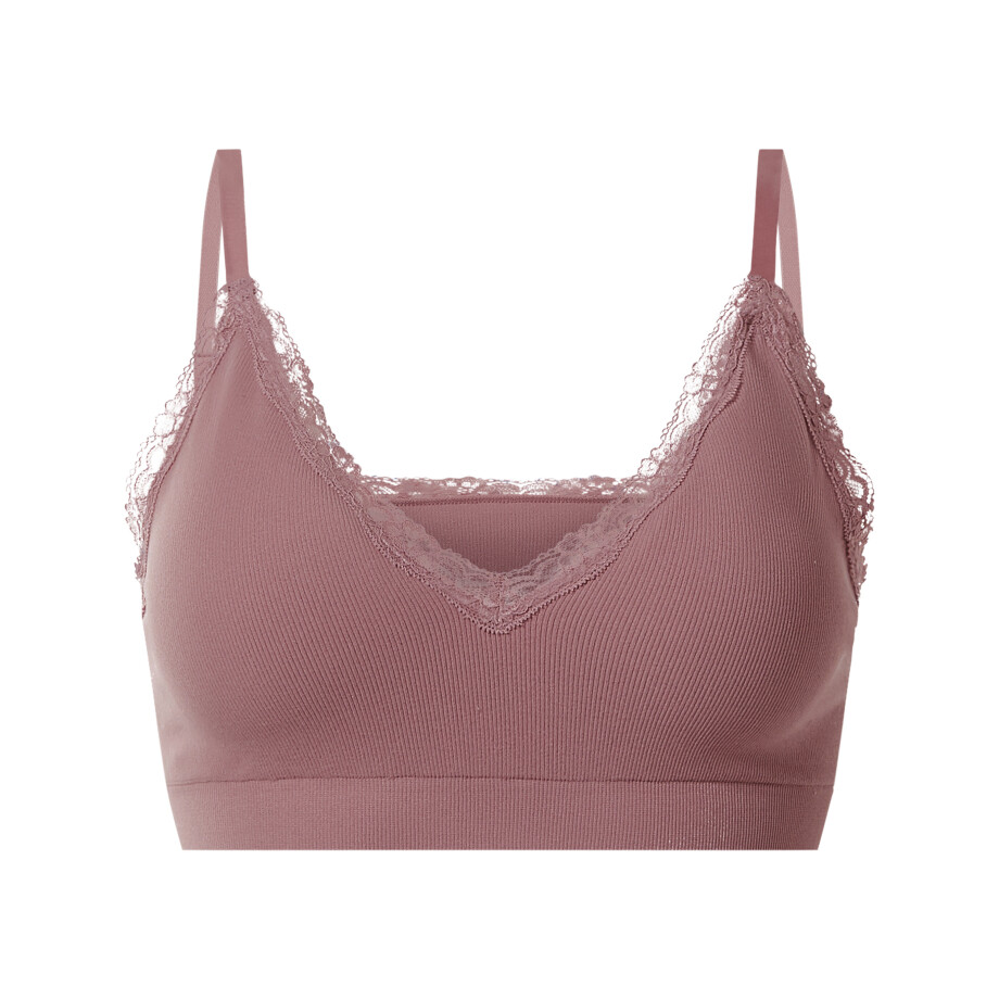 esmara Dames bustier met kant (Lichtroze, L (44/46)) afbeelding 1