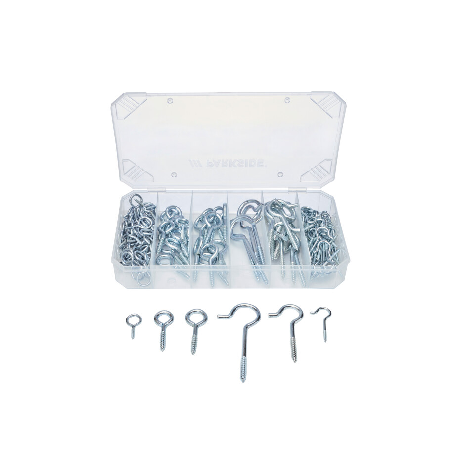PARKSIDE IJzerwarenassortiment (Haken/ogen 151-delig) afbeelding 