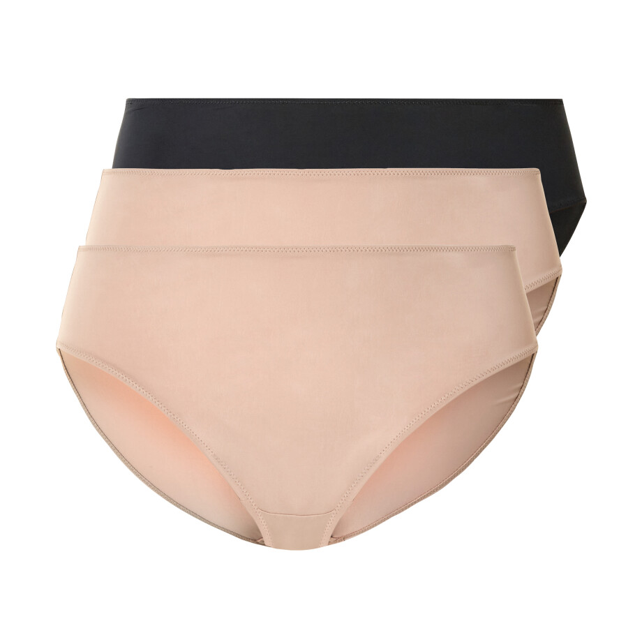 esmara 3 dames slips (Zwart/beige, 3XL) esmara 3 dames slips (Zwart/beige, 3XL) afbeelding 1
