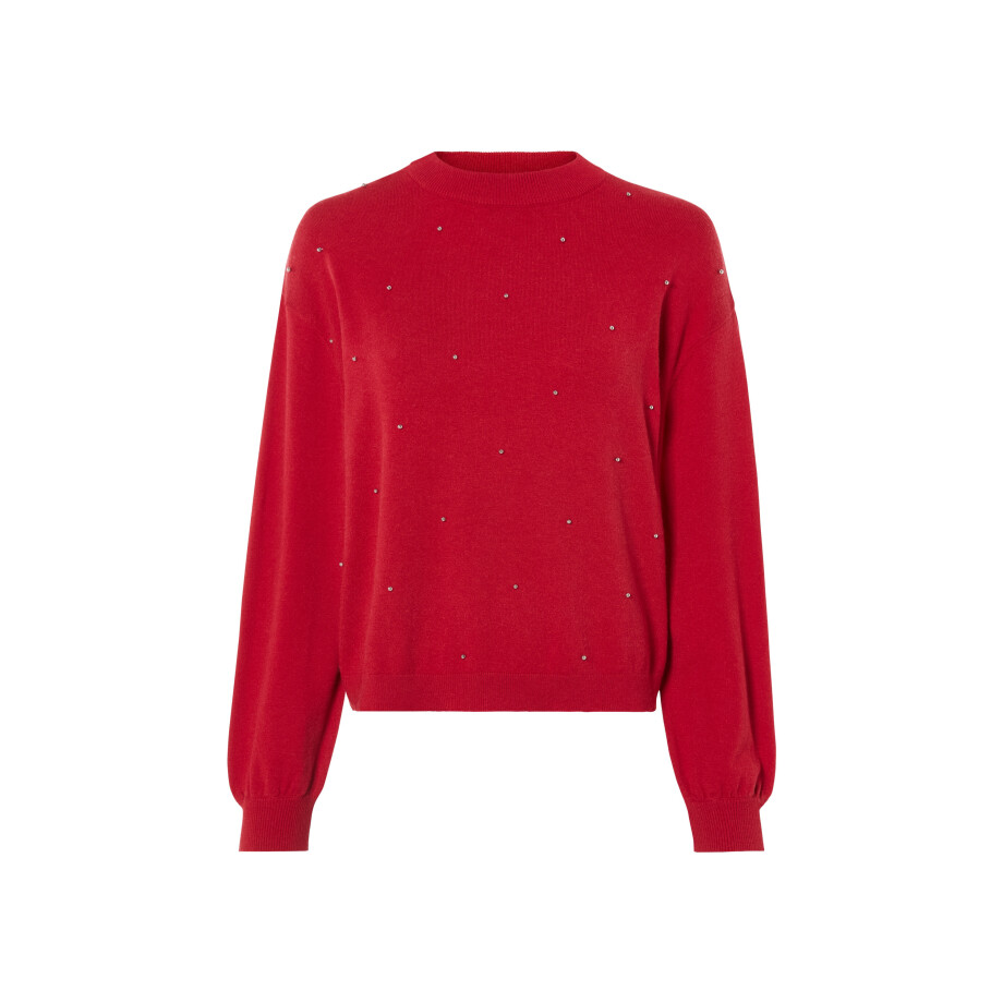 esmara Gebreide dames trui (Rood, XS (32/34)) afbeelding 1