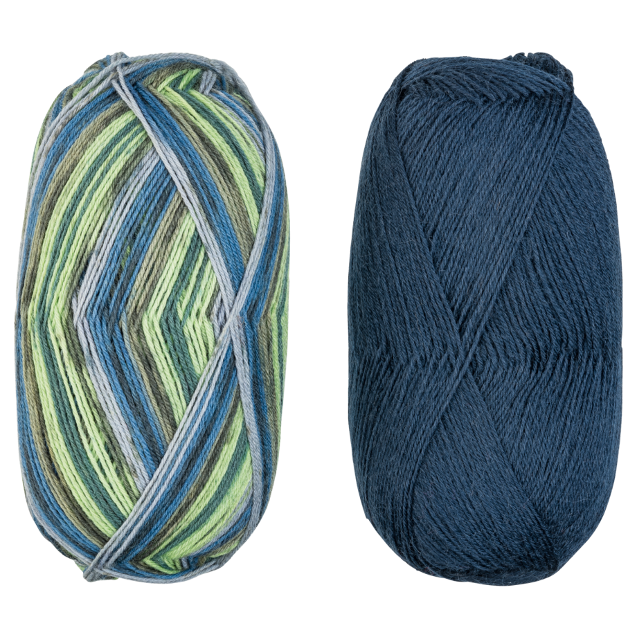 CRELANDO Sokkenwol of -garen (Anika/groen/blauw) CRELANDO Sokkenwol of -garen (Anika/groen/blauw) afbeelding 1