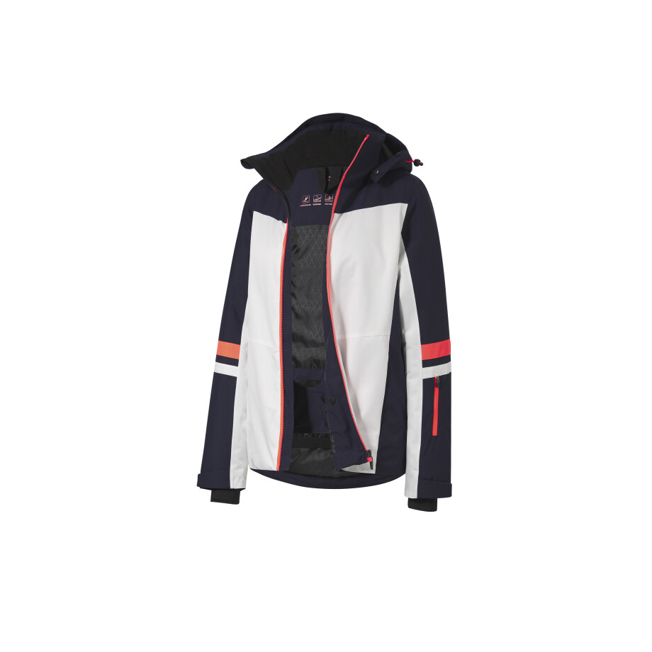 CRIVIT Dames ski-jas Premium (Wit/marineblauw/koraal, XS (32/34)) CRIVIT Dames ski-jas Premium (Wit/marineblauw/koraal, XS (32/34)) afbeelding 1