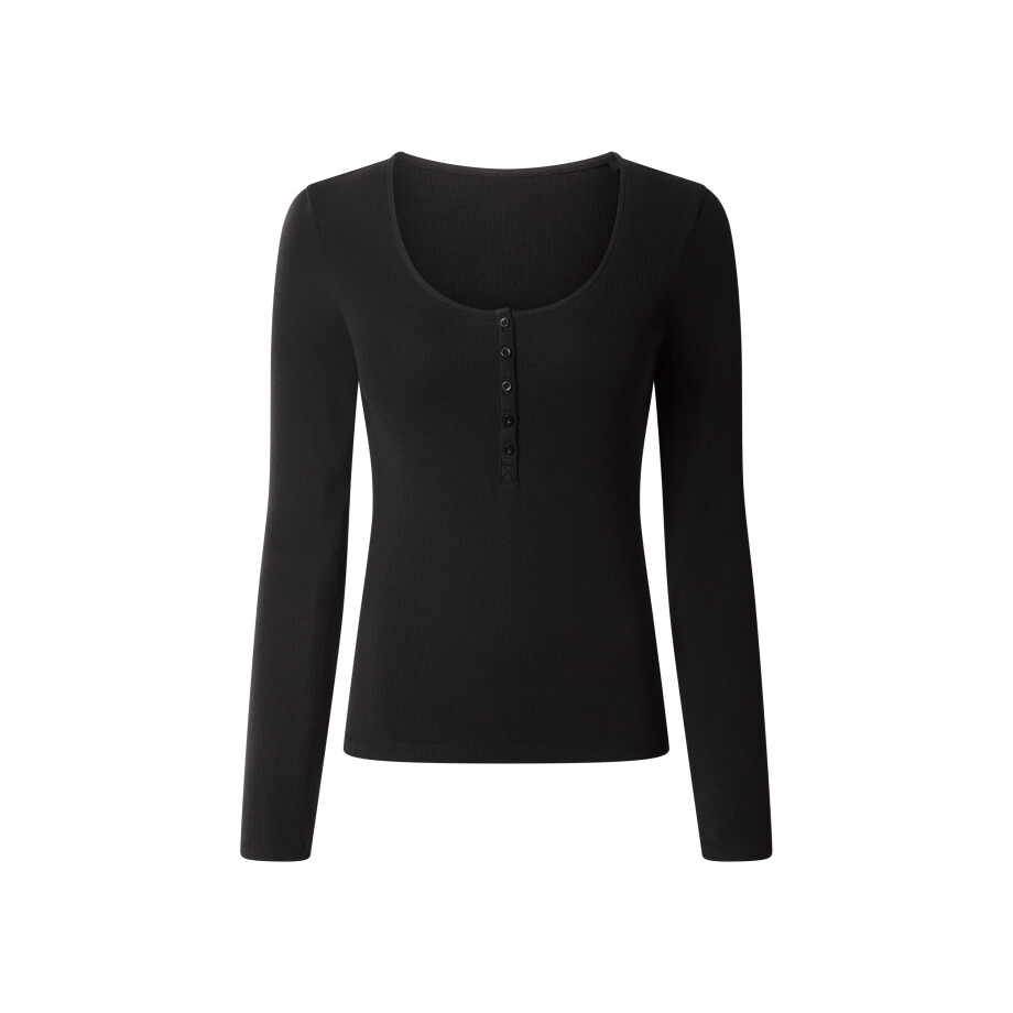 esmara Dames longsleeve (Zwart, M (40/42)) afbeelding 1