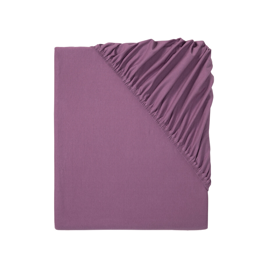 LIVARNO home Jersey-hoeslaken 180-200 x 200 cm (Lila) afbeelding 1