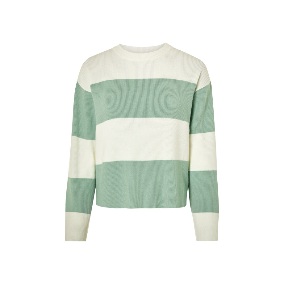 esmara Gebreide dames trui (Groen gestreept, XS (32/34)) afbeelding 1