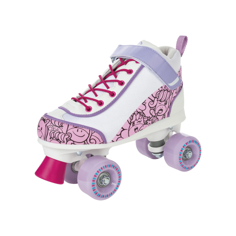 CRIVIT Kinder rolschaatsen maat 33-36 (Wit/lichtroze/lila, 35/36) afbeelding 1