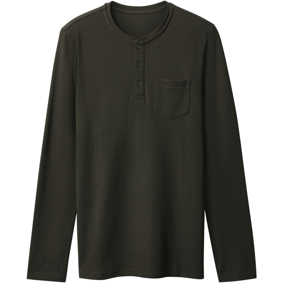 esmara Men Heren longsleeve (Donkergroen, S) afbeelding 1