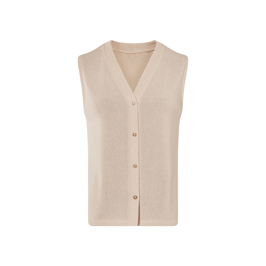 esmara Gebreid dames vest (Beige, M (40/42)) afbeelding 1