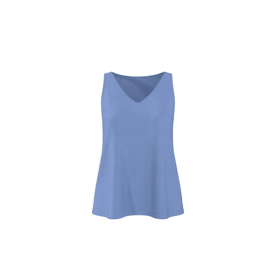 esmara Linnen dames top (Blauw, L (44/46)) afbeelding 1