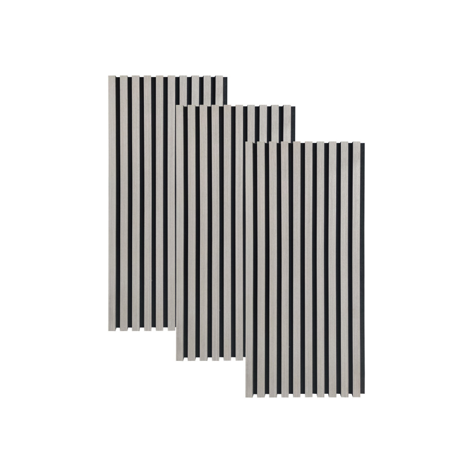 HOME DELUXE Akoestische wandpanelen Sonic (3 x 80 x 40 cm, Grey Oak) afbeelding 1