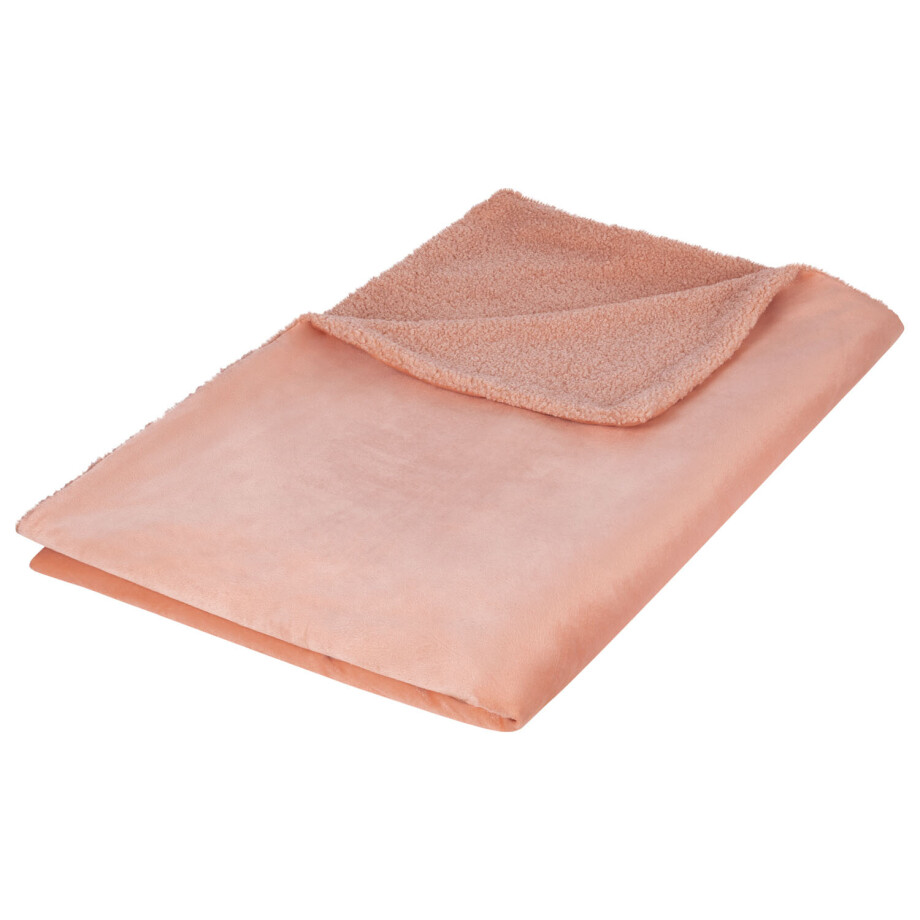 LIVARNO home Teddy fleecedeken 150 x 200 cm (Roze) afbeelding 1