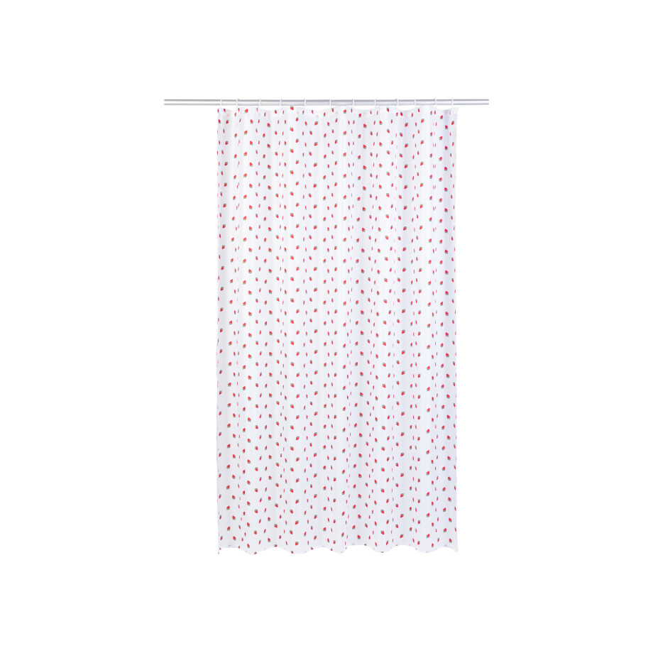 LIVARNO home Douchegordijn 180 x 200 cm (Aardbei) afbeelding 1