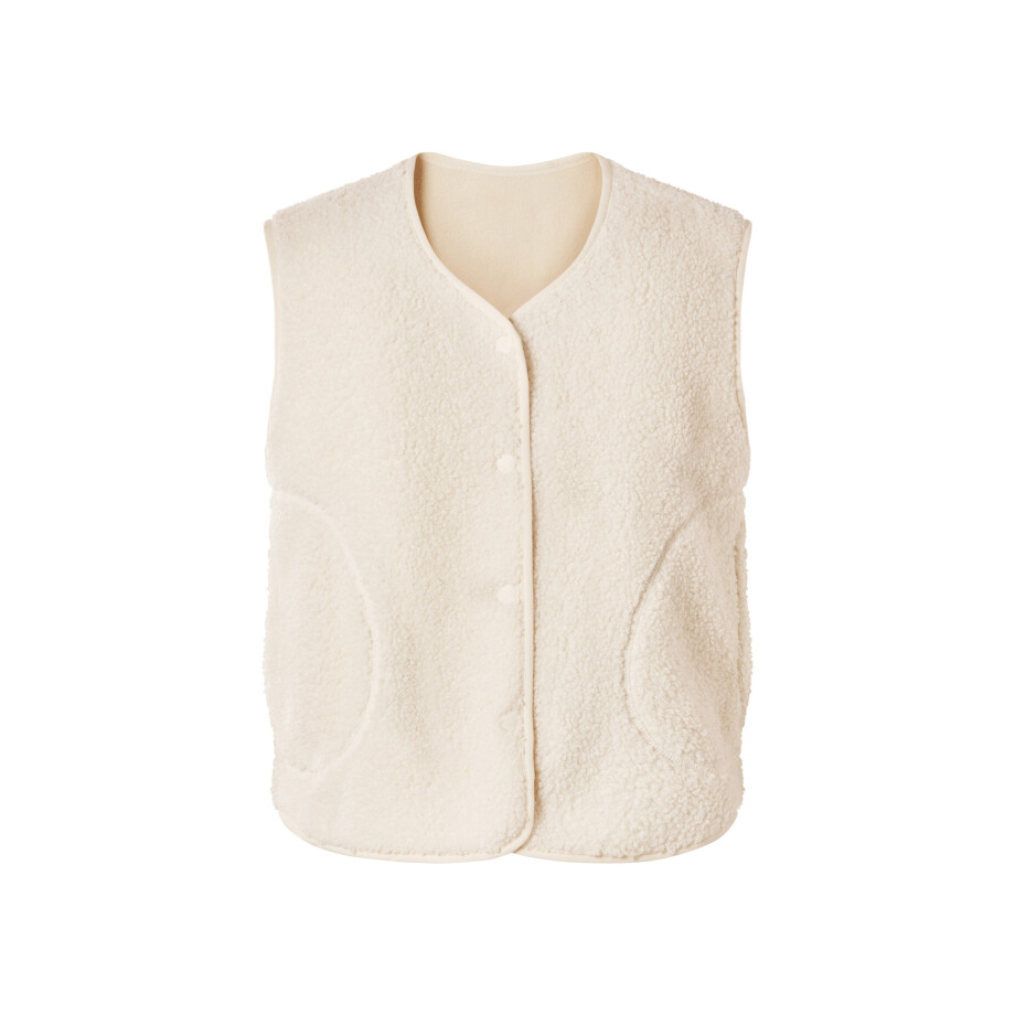 ESMARA Dames teddy gilet (Wit, XS (32/34)) ESMARA Dames teddy gilet (Wit, XS (32/34)) afbeelding 1