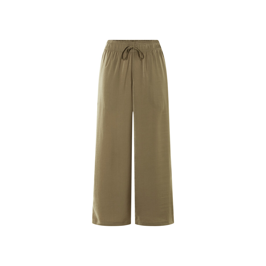 esmara Satijnen dames broek (Kaki, S (36/38)) afbeelding 1
