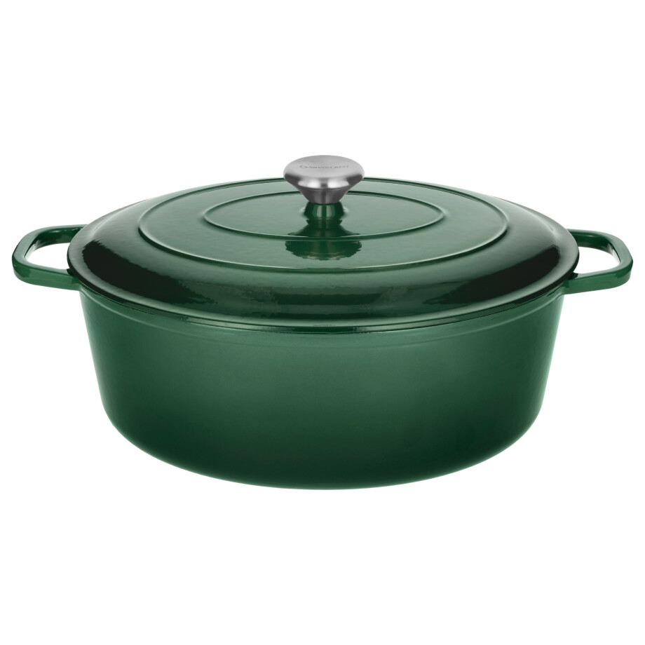 SILVERCREST Gietijzeren braadpan, Ø35 cm (Groen) SILVERCREST Gietijzeren braadpan, Ø35 cm (Groen) afbeelding 1